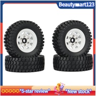 【BM】4PCS 1.55 Metal Beadlock Wheel Rim Tire Set for 1/10 RC Crawler Car Axial Jr 90069 D90 TF2 Tamiya CC01 LC70 MST,1