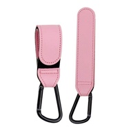 2pcs Leather Stroller Hook Baby Stroller Hook Carabiner Hook Velcro Hook Walking Universal Hook Arti