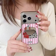 electroplating cute cartoon animal mirror iPhone case for iPhone17pro Max 17pro 17 16pro 16pro Max 1