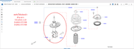 สตรัทโช้คอัพหน้าซ้าย-ขวา NISSAN TEANA L33 E4303-3TU0BE4302-3TU0B (เป็นอะไหล่แท้ NISSAN)