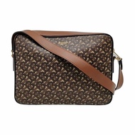 BURBERRY TB 棕色塗層帆布TB單肩包斜挎包金色五金