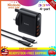 100% ORIGINAL MCDODO CH-2240 33W 4 Port Output Display Fast Charger CH-2241 33W 4 Port Output Displa