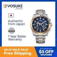 CITIZEN Quartz AN8206-53L Chronograph Date Gold Navy Blue Silver Stainless  Wrist Watch For Men from YOSUKI JAPAN / AN8206-53L (  AN8206 53L AN820653L AN82 AN8206- AN8206-5 AN8206 5 AN82065 )