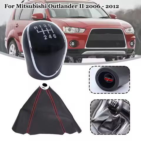 For Mitsubishi Outlander II 6SP +R MT Gear Shift Knob Stick Shifter Lever Pen Arm transmission Headb