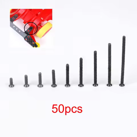 50Pcs M2*5/6/8/10/12/14/16/20/25/30/35/40mm Black Screws Flat Head Phillips Countersunk Screw for Ta