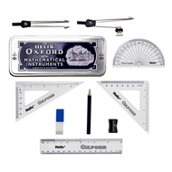Helix Oxford Mathematical Instruments Geometry Set – Ruler, Compass, Protractor, Pencil, Eraser🔥🔥