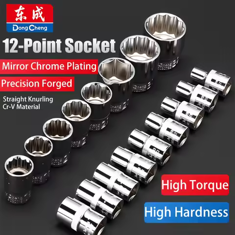 1pcs 1/2' Square Drive 12-point Socket Bit Ratchet Wrench 12pt Sockets Hand Tool Kit 12 Angles Plum 