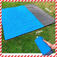 其他品牌 - 折疊餐墊 超輕超薄防水防刮超大號215 x 210厘米戶外沙灘墊，野餐墊，遮篷布，兒童玩耍墊，連4口營釘及掌上迷你口袋 iphone 大細