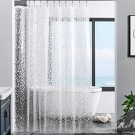 PEVA Shower Curtain 3D Waterproof Shower Curtain Mildew Proof Transparent Bathroom Curtains With Hooks Simplicity Bath Curtains