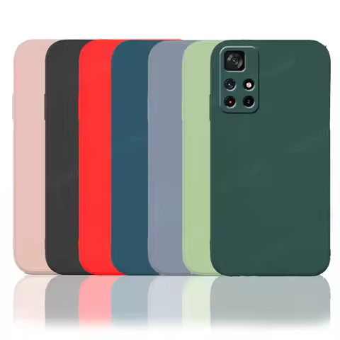 For Cover Xiaomi Poco M4 Pro 5G Case For Poco M4 Pro Shockproof Back Silicone Liquid Bumper TPU Soft