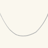 Foundry Cable Chain Necklace 18k White Gold