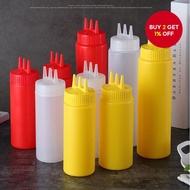 Ketchup Squeeze Bottle Plastic Condiment 3 Hole Dispensing Oil BBQ Sauces Paint