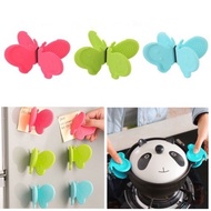 AN_Magnetic Silicone Kitchen Dishes Oven Heat Insulated Finger Gloves Butterfly Disk Clamp