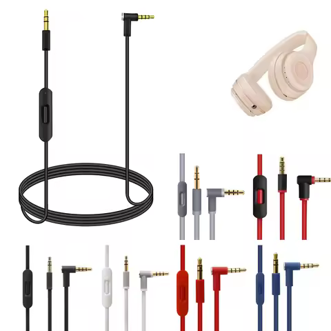1 Replacement Aux Extension Audio Cable Cord Wire with In-line Microphone and Control For Beats Head