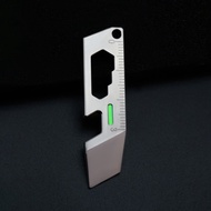 CNEDC Multifunctional Titanium Alloy Crowbar Hexagon Wrench Bottle Opener Portable Keychain EDC Outd