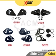 XDOT G518 / G618 / G626 / G6 / G528 Helmet Side Cap Small Black Replacement Repair Kit Topi Keledar 