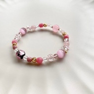 【Barbie】粉晶 薔薇輝石 貓眼石 白水晶 水晶手鍊