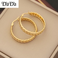 Hot sale earrings gold pawnable hikaw 916 legit gold original women's wheat ear circle jewelry for a good friend's birthday gift buy 1 take 1 earring