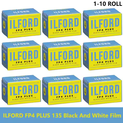 1-10 Rolls ILFORD FP4 PLUS 125 135 Black And White Film Vintage Edition For Kodak Fujifilm 135 Film 