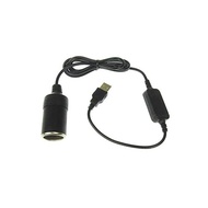 Cigar adapter 1m 12V-8W Adapter that converts USB 5V port to cigar socket 12V (USB → cigar socket