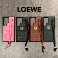 Fashion Lanyard Leather Card Insert Bag Phone Case for Samsung S25 Ultra S24 S23 S22 S21 S20 Pluw No