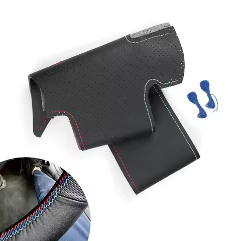 Car Steering Wheel Leather Cover For BMW 5 6 Series E60 E61 Touring 530d 545i E63 Coupe E64 630i 650