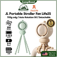 CampBoost JISULIFE Portable Stroller Fan Life2S 5000mAH Jisulife Fan Mini Kipas Mini Fan Portable Fa