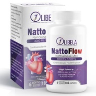 Nattokinase 4,000 FU 180 Capsules Supports Heart Health, Circulatory System, & Normal Blood Flow. En