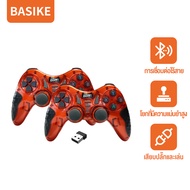 Basike 2.4GHz คอนโทรลเลอร์เกมไร้สายสำหรับอุปกรณ์เสริม PS3 จอยสติ๊กควบคุมพีซีสำหรับ Super Console X P
