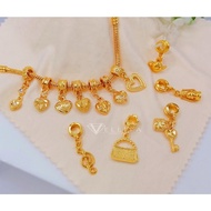 [VJ]Accesorries Dangling Charm <C14> 999.9 Gold Plated <Charm/Beads Rantai Tangan>