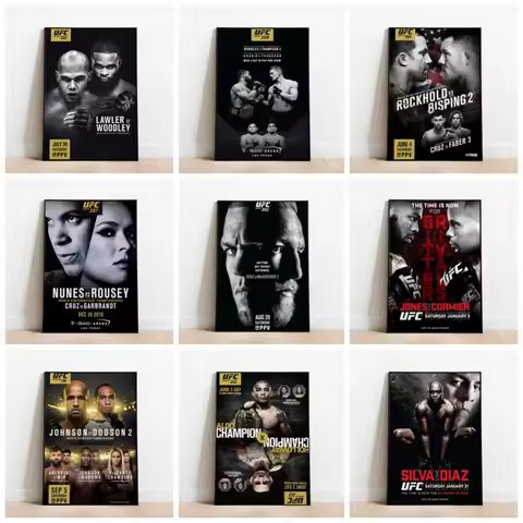 Famous Boxing Poster Legends Fighting UFC 181-216 ALDO Inspirational Canvas Print Painting Wall Deco