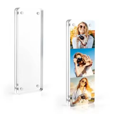 Photo Booth Frame 2x6 Picture Frame, Clear Acrylic Frame, Strong Magnetic 2x6 Acrylic Picture Frames