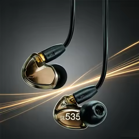 Brand Headphone SE535 Earphons Hi-fi Stereo Noise Canceling 3.5MM SE535 In Ear Earphones Detchabl Wi