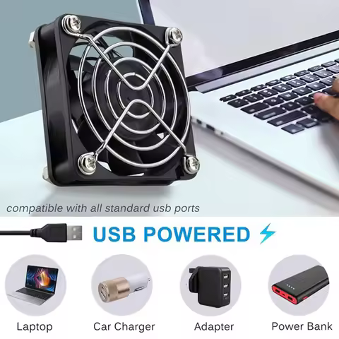 USB Router Fan Cooler DIY PC Cooler TV Box Wireless Quiet DC 12V 120mm Fan 120x25x12cm Protective Me