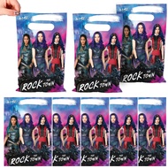 Descendants Fun & Adorable Disney 3 Multicolor Folded Loot Bag - 9" x 6.5" (Pack of 8) - Great Party