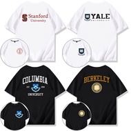 Berkeley Columbia Yale Stanford University souvenir short-sleeved T-shirt, Yale clothes, T-shirt school uniform trend