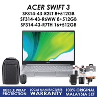 Original Malaysia Set | ACER Swift 3 8GB/16GB - 512SSD | 1 Year Warranty | Free Backpack | In-Store Pickup