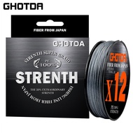 STOCK IN PERAK GHOTDA X12 Tali Pancing Benang PE LINE Braided  Line Pesca 12 Strands Carp Multifilam
