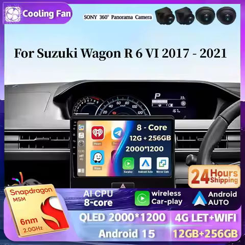 Android 15 For Suzuki Wagon R 6 VI 2017 - 2021 Car Radio Multimedia Video Player Navigation stereo G