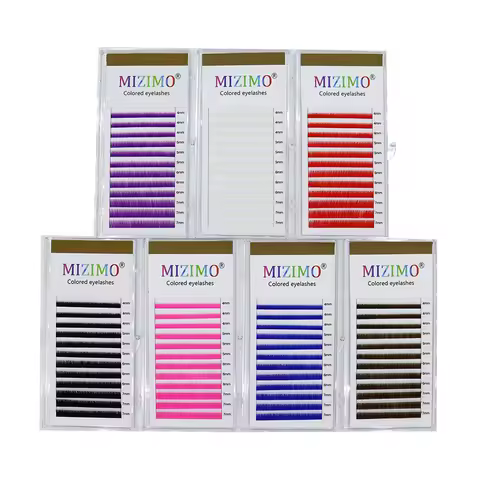 Lower eyelashes fake eyebrows 0.07 black blue purple pink white red brown Mix4-5-6-7mm mixed length