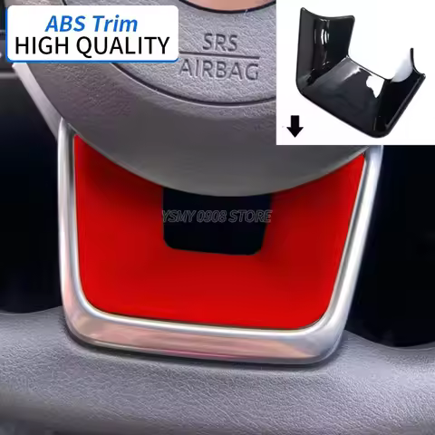 Auto Interior Part Accessories Car Paint Piano Black ABS Sticker Styling Steering Wheel Panel for Ni