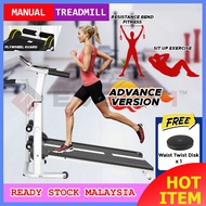 BEDL Advance 401 Exercise Jogging Multi-Function Fitness Gym Workout Mini Foldable Manual Running Treadmill With Monitor