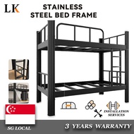 LK Bed Frame Double Decker Bed Stainless Steel Single High Load-bearing