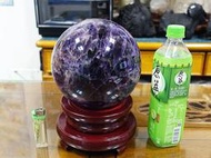 §能量礦石§ 少見大尺寸 紫水晶球 重6730g 直徑170.0mm 附球座