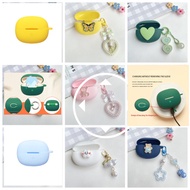 For SHOKZ OpenDots 2 /OpenFit Pro T010 / OPENFIT 2/ T910 Case luxury flower /cartoon Keychain Silico