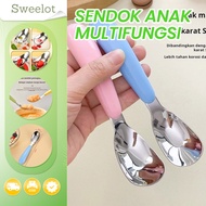 Children's spoon made of 316 stainless steel, Yuanbao spoon, baby feeding spoon, rice spoon, childre