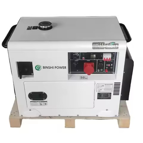 High Quality 8/9kw Single or 3 Phase Silent Dual Fuel Portable Generator Set Natural Gas Biogas LPG 