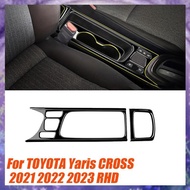 [r3jylk02.vn] 2Pcs Center Console Panel Water Cup Holder Cover Trim Sticker for    2021 2022 2023 RH