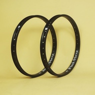 20นิ้ว Alienation BMX Rim A แหวนสองชั้น36หลุม Action Street รถมีดแหวนขอบสีดำ