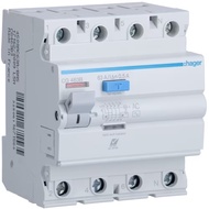 HAGER 2/4 Pole ELCB / RCCB 500mA TYPE AC CG240B CG263B CG280B CG440B CG463B CG480B
